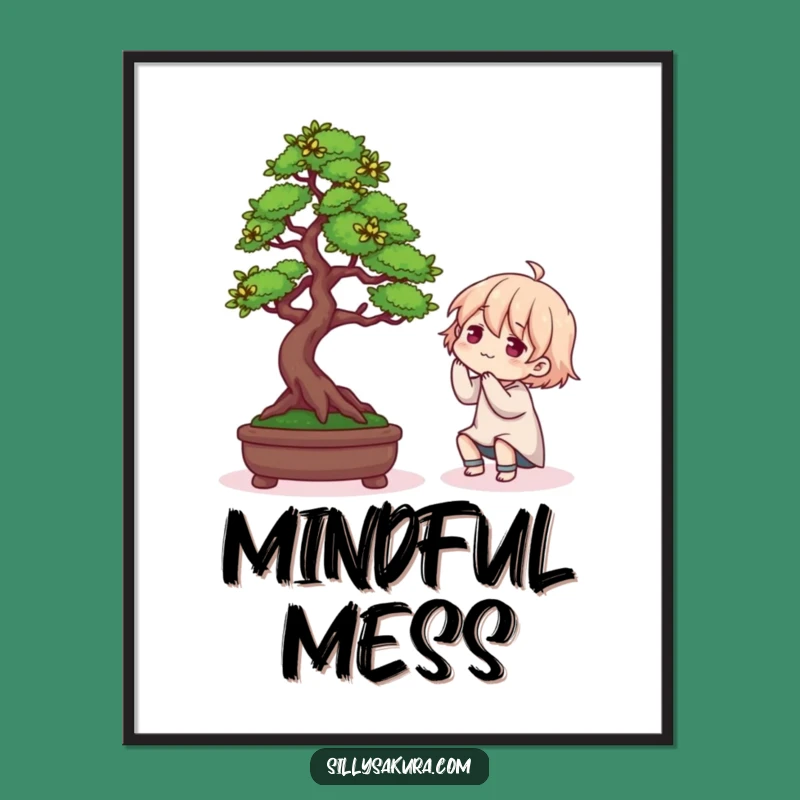 Funny Bonsai Tree Poster: Hilarious Art for Green Thumbs & Jokers