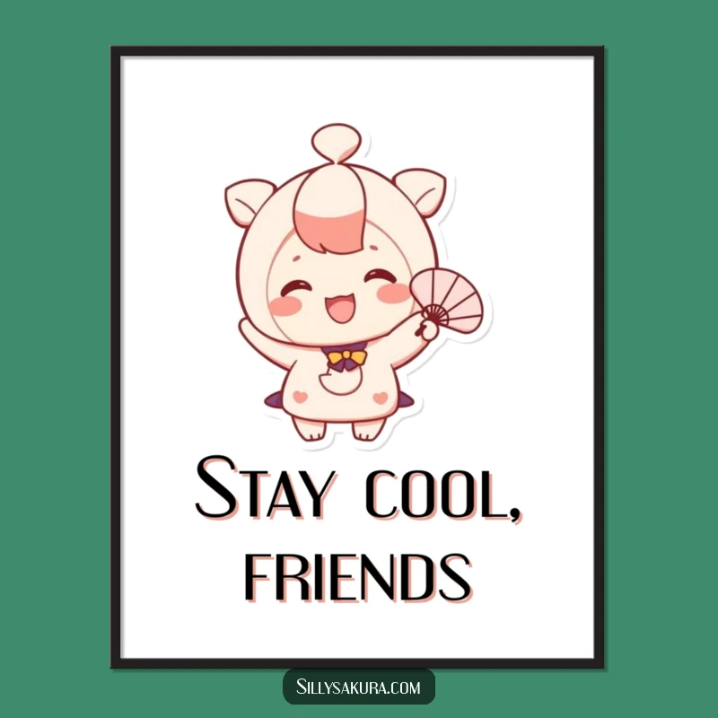 Funny Cool Character Poster: Brighten Walls with Cheerful Art - Great Gift!