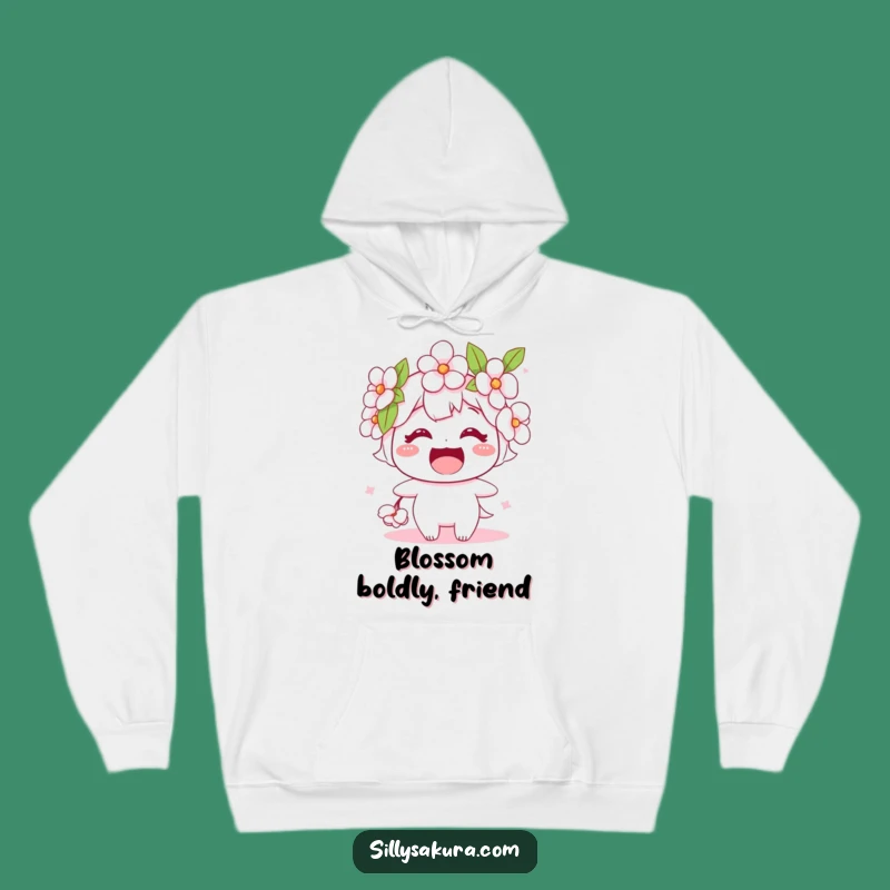 Funny Cherry Blossom Hoodie: Cozy Flower Character Sweatshirt, Perfect Funny Gift