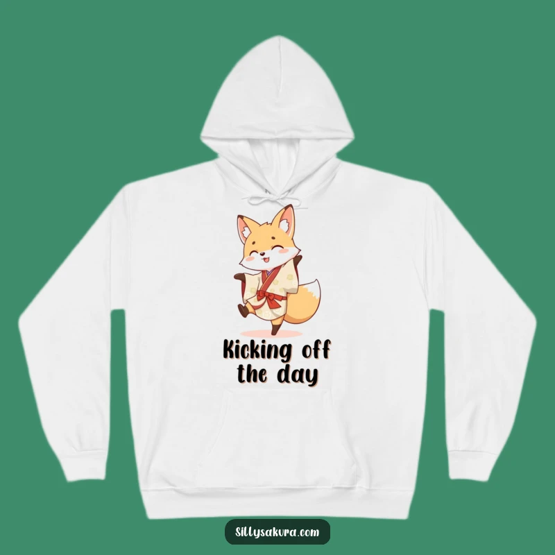 Cozy Funny Fox Kimono Cartwheel Hoodie - Warm Playful Animal Gift