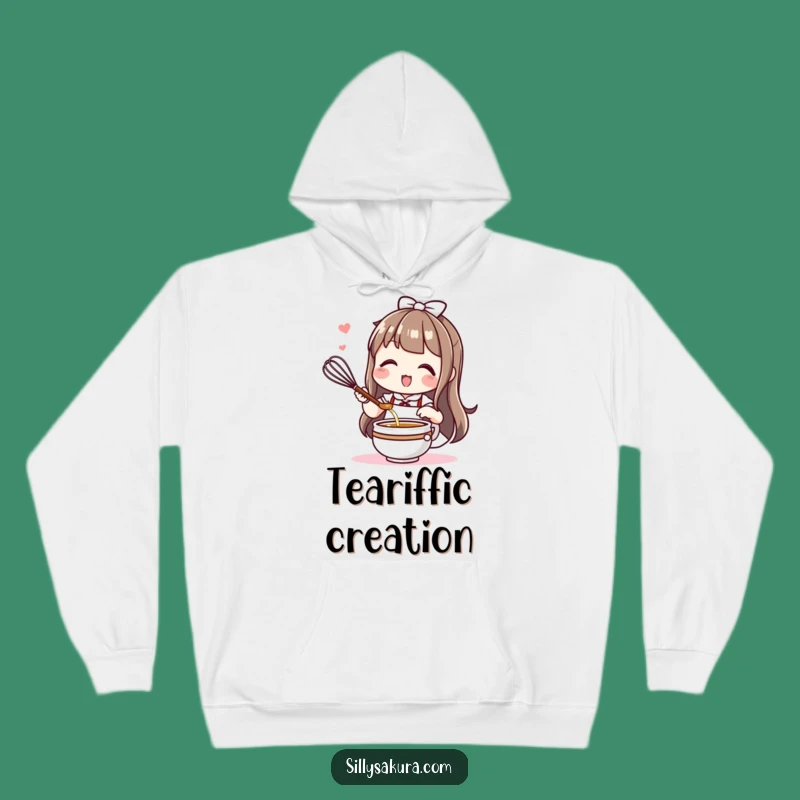Cozy Funny Kawaii Tea Lover Hoodie: Whisking Warmth, Perfect Gift