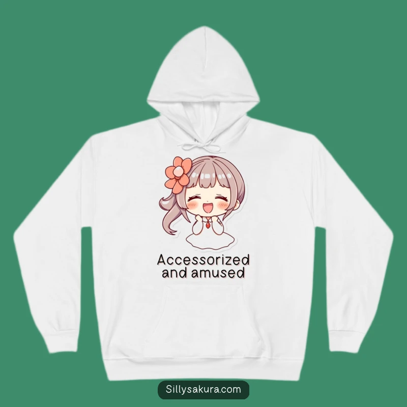 Funny Giggling Hairpin Hoodie - Cozy Joyful Character