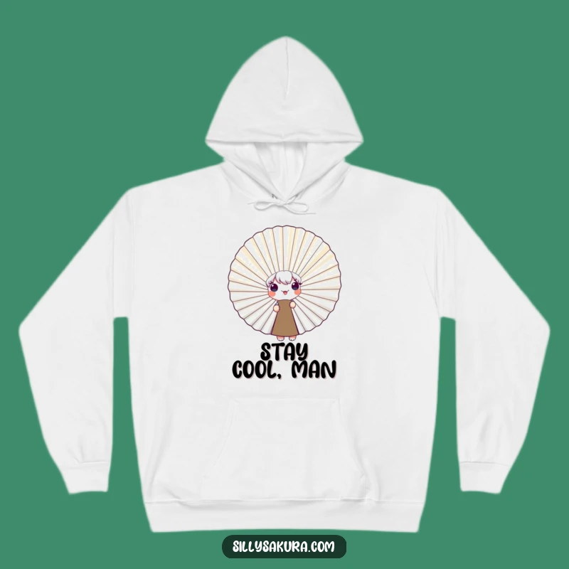 Funny Peeking Fan Character Hoodie - Cozy and Adorable Warmth