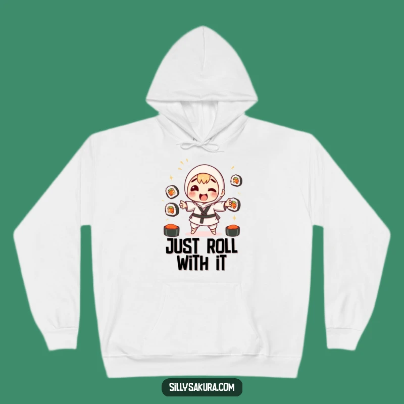 Funny Sushi Juggling Hoodie: Warm and Hilarious Japanese Food Lover Gift