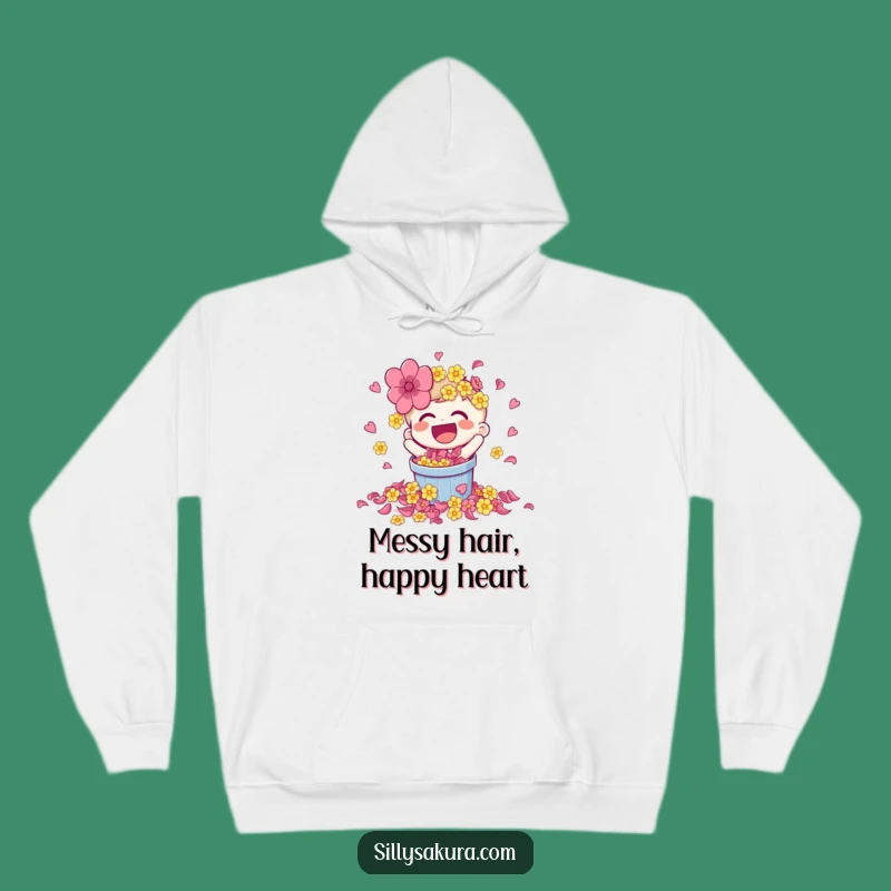 Funny Laughing Petal Spill Character Hoodie - Cozy & Vibrant Gift