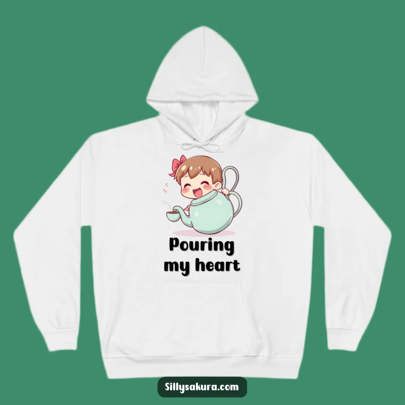 Funny Wobbling Teapot Hoodie - Cozy Tea Lover Gift