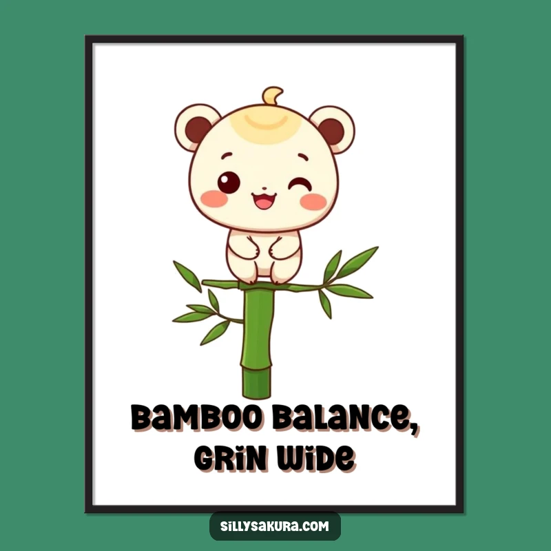 Funny Free Printable Wall Art: Bamboo Balancer Downloadable Art for Your Space