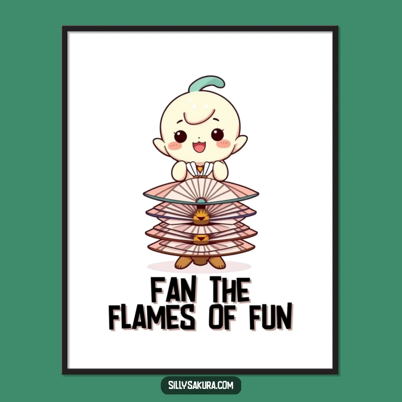 Funny Free Printable Wall Art: Fan Balance Character Downloadable Art