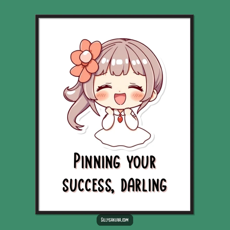 Funny Free Printable Wall Art: Giggling Character, Hairpin Style, Quirky Downloadable Decor!