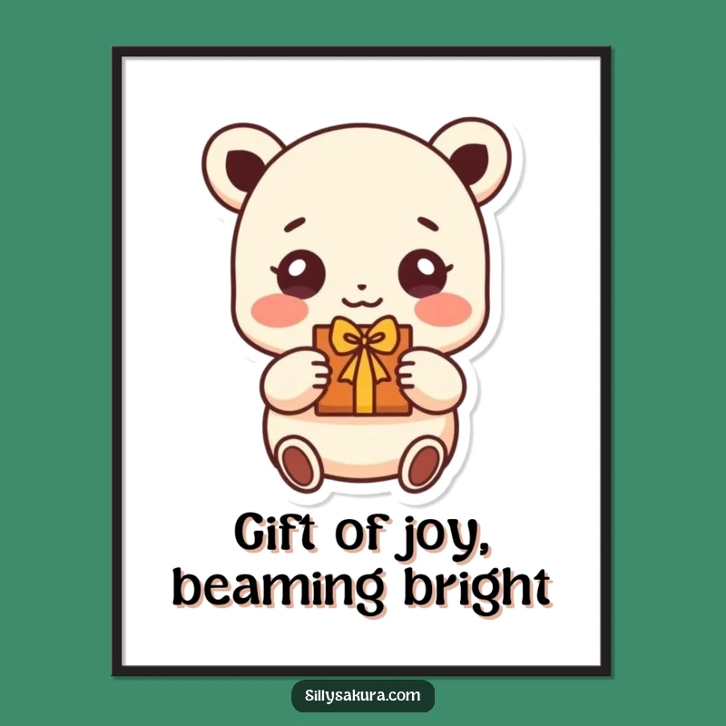 Funny Free Printable Wall Art: Beaming Gift Giver Downloadable Art