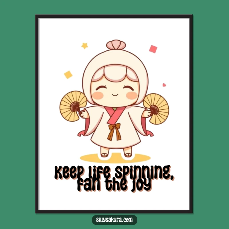 Free Printable Wall Art: Juggling Kokeshi, Playful Decor Downloadable Art