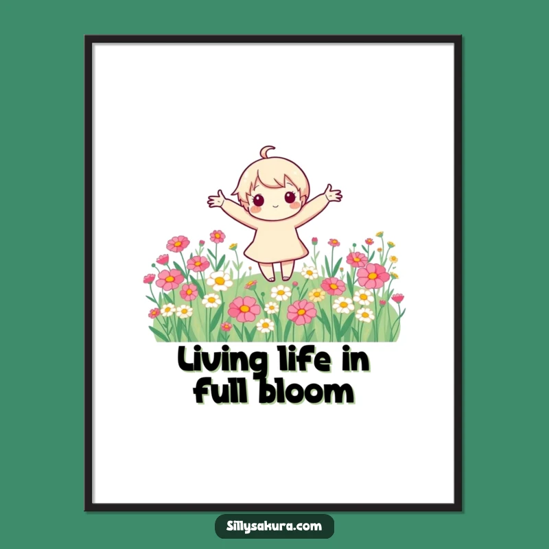 Free Printable Flower Spin Wall Art - Whimsical Downloadable Decor