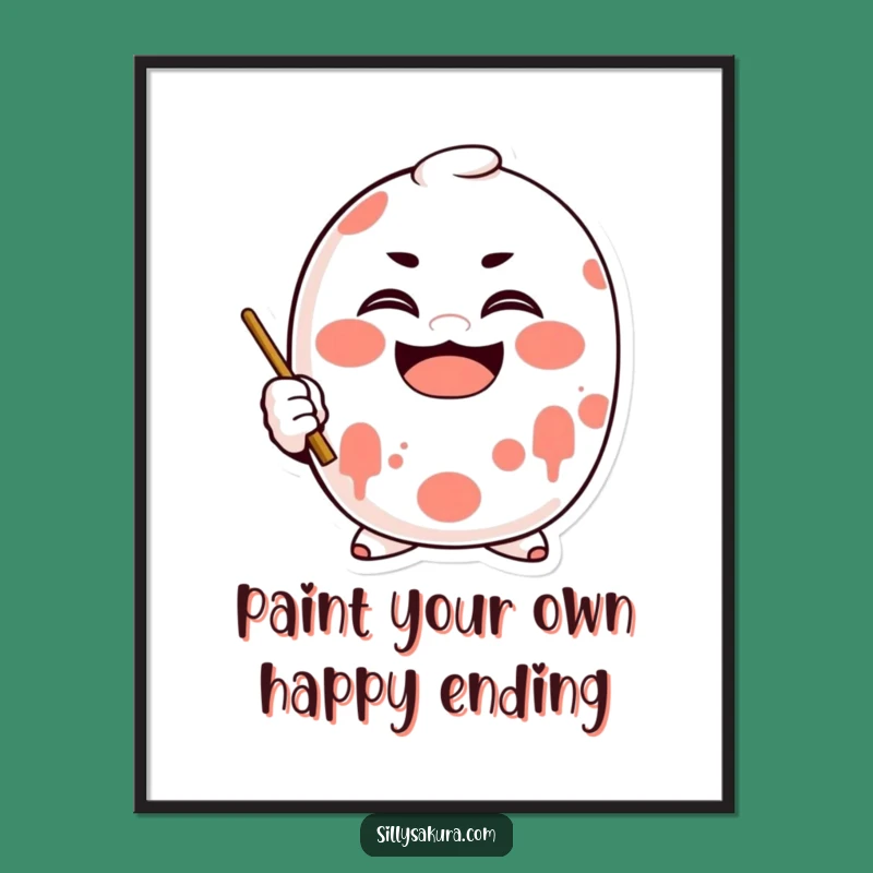 Funny Free Printable Daruma Wall Art Downloadable Gift Decor for Positive Vibes