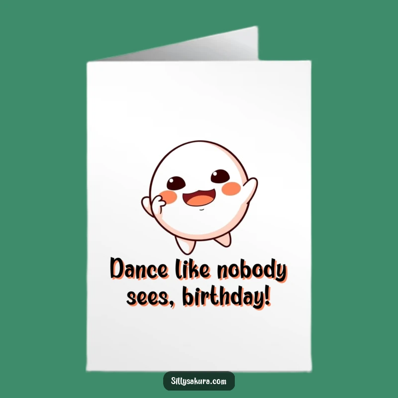 Free Printable Birthday Card: Funny Daruma Dancer for a Joyful Downloadable Gift