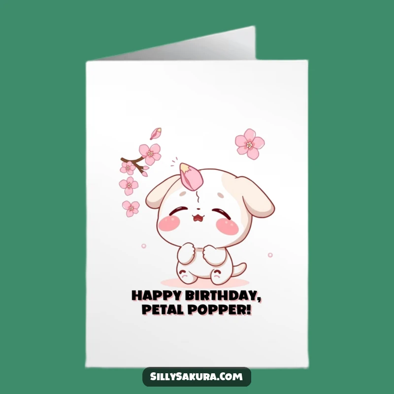 Free Printable Birthday Card: Petal Catch Fail, Funny Spring Greeting, Downloadable Gift!