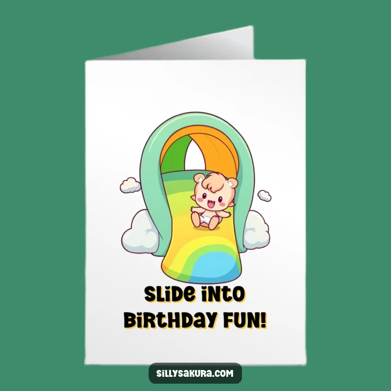 Free Printable Birthday Card: Rainbow Slider, Fun Downloadable Gift for a Magical Birthday