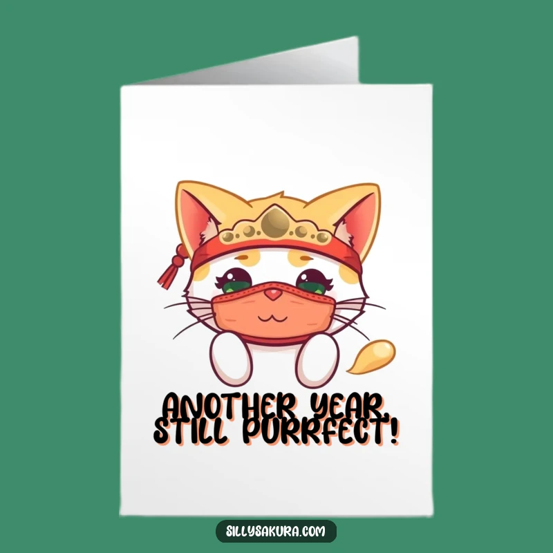 Free Printable Cat Mask Birthday Card: Playful Peek Mistery for Fun Downloadable Party Gift