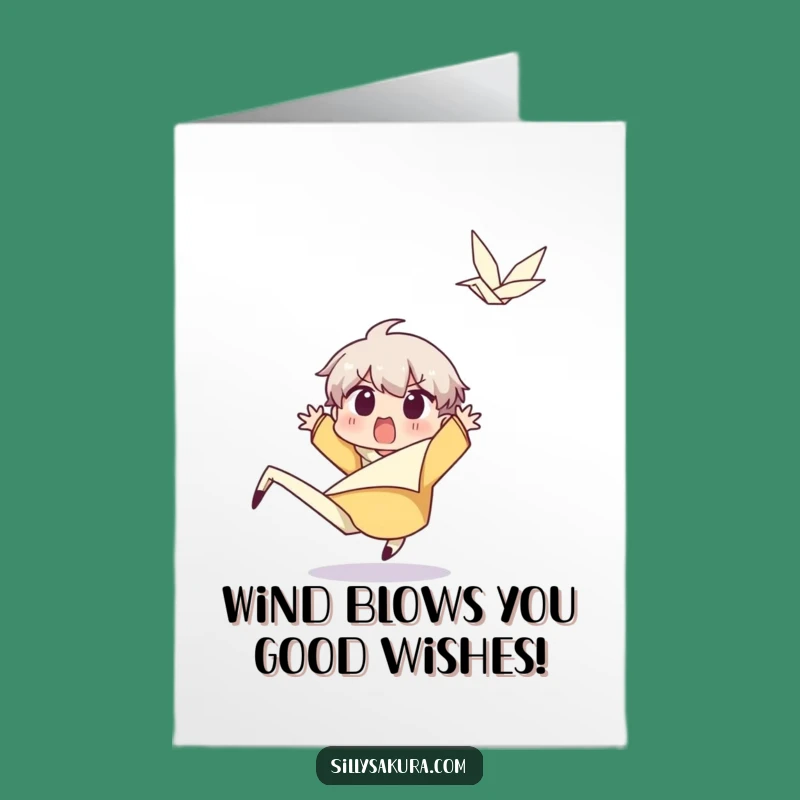 Free Printable Surprised Wind Birthday Card - Funny Character Downloadable Greeting Gift