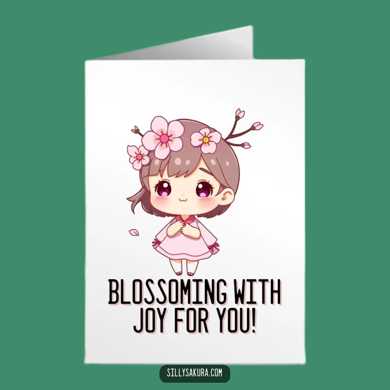 Free Printable Cherry Blossom Congratulations Card Funny Downloadable Gift for Sweet Success