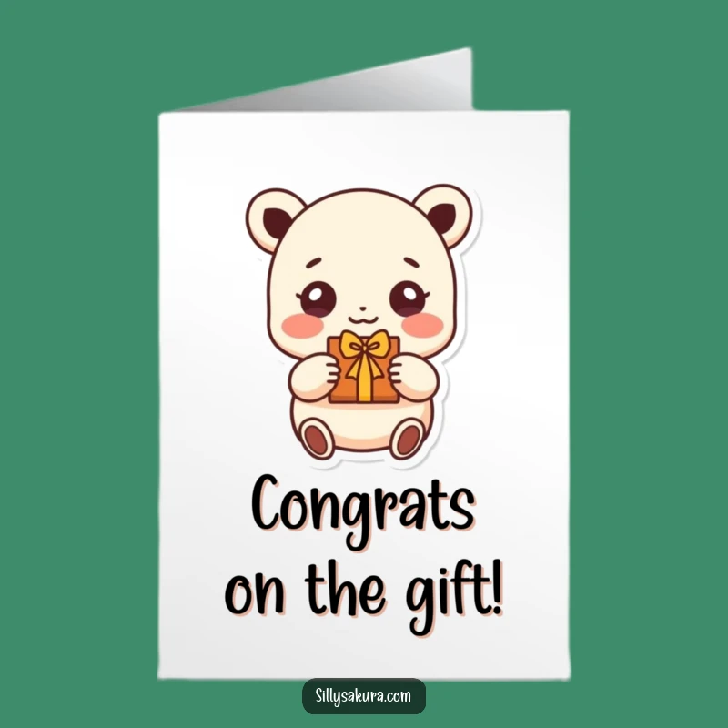 Free Printable Congrats Card: Beaming Character Handmade Gift Celebration