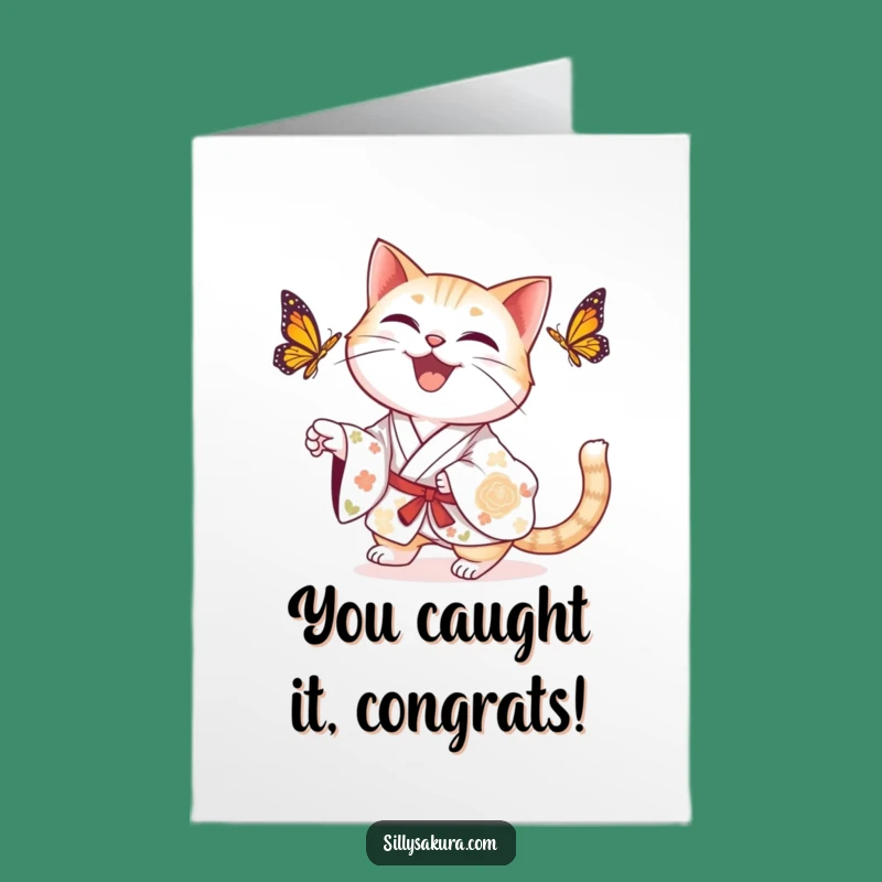Free Printable Cat Congrats Card - Delighted Downloadable Gift for Sweet Success