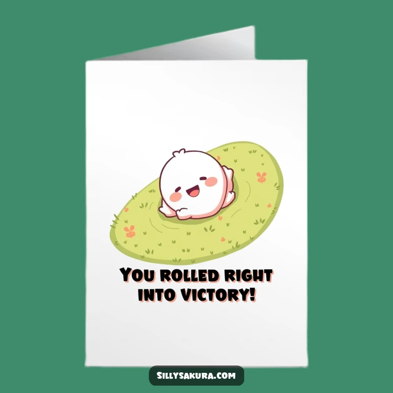 Free Printable Congrats Card: Rolling Hill Character Funny Downloadable Gift