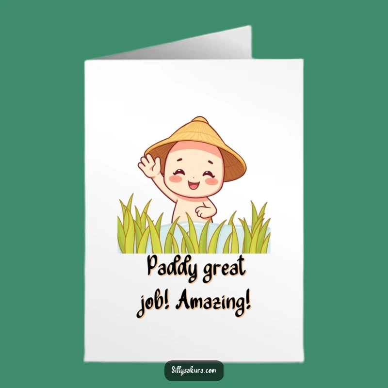 Free Printable Congrats Card: Waving Character, Paddy Fun, Downloadable Gift for Success!