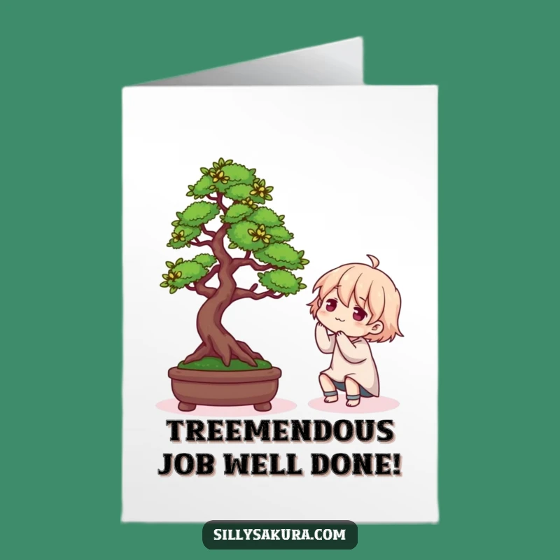 Free Printable Congrats Card: Bonsai Arranger, Success Achieved Downloadable Gift