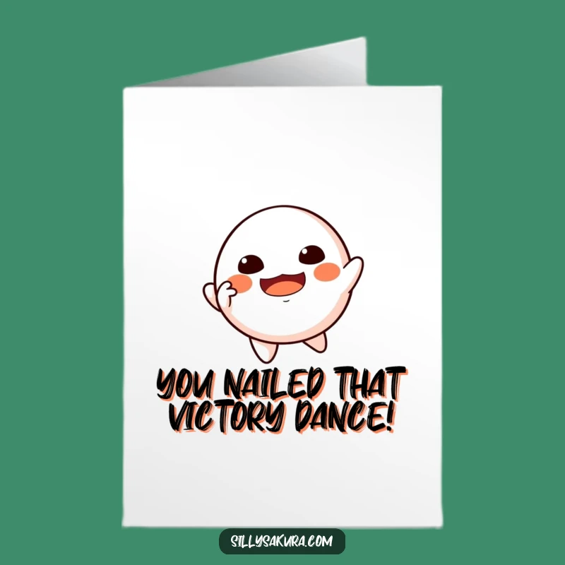 Free Printable Congrats Card: Humorous Daruma Dancer for a Celebratory Downloadable Gift