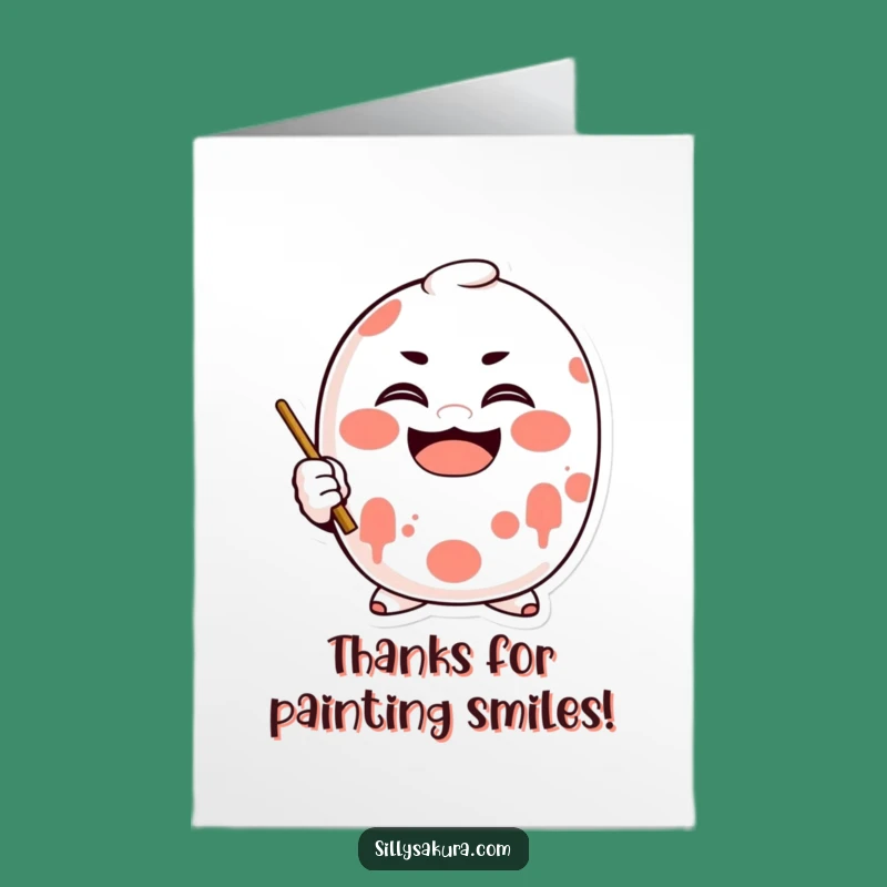 Free Printable Daruma Thank You Card Funny Downloadable Gift for Expressing Gratitude