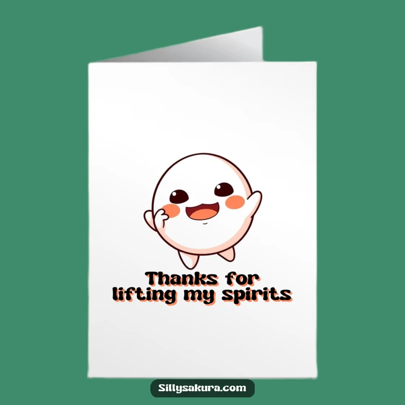 Free Printable Thank You Card: Funny Daruma Dancer for a Grateful Downloadable Gift