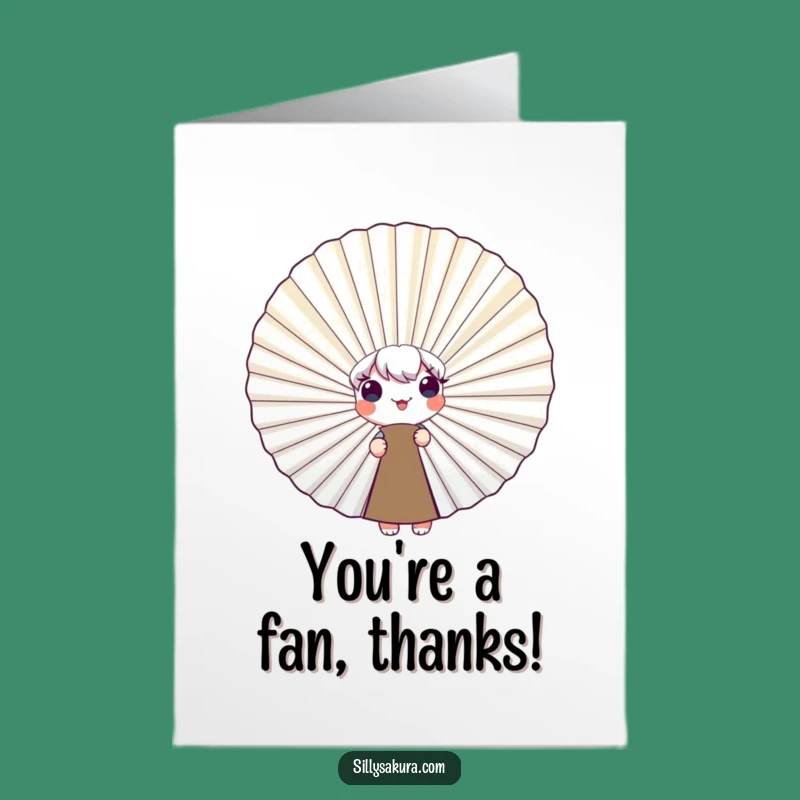 Free Printable Thank You Card: Peeking Fan, DIY Gratitude