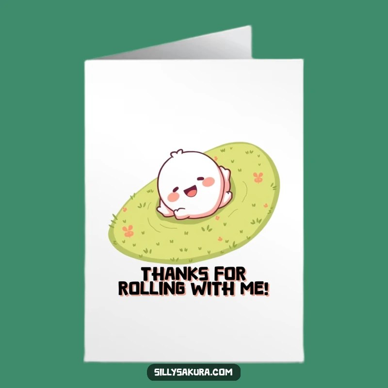 Free Printable Thank You Card: Rolling Hill Character Funny Downloadable Gift