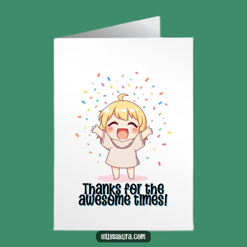 Free Printable Thank You Card: Grateful Confetti Character, Heartfelt Downloadable Gift Expressing Thanks