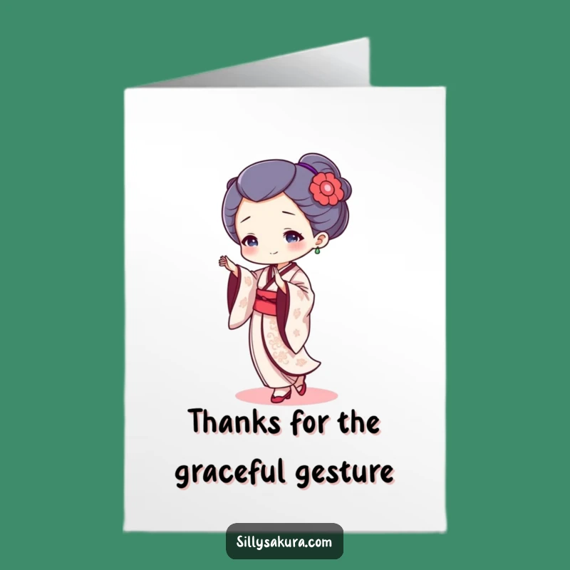 Express Gratitude with Giggles: Free Printable Geisha Thank You Card - Print Today