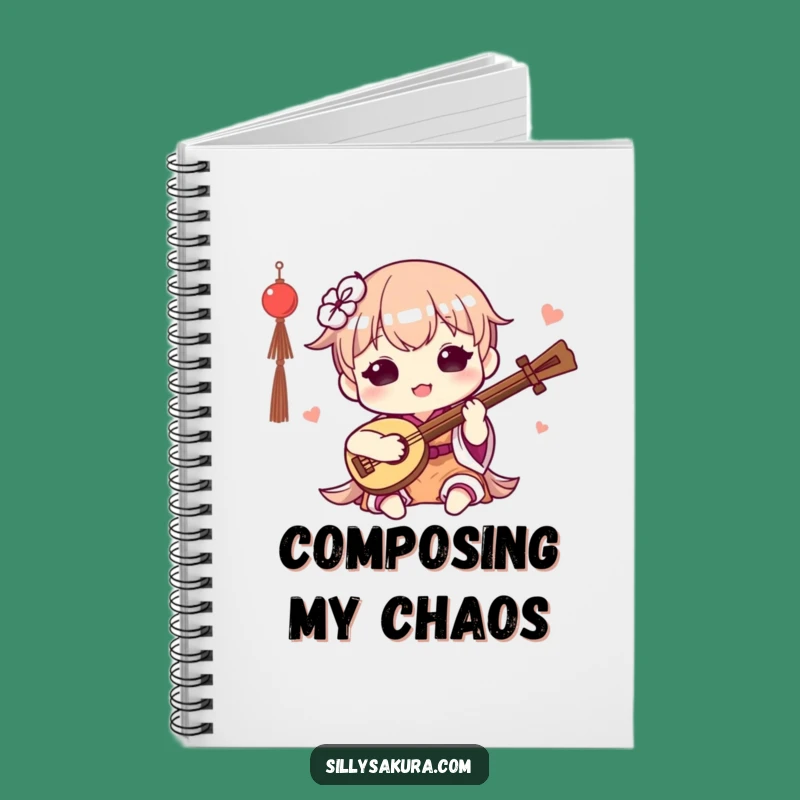 Funny Kawaii Musician Notebook: Compose Your Thoughts with a Cute Character's Melody