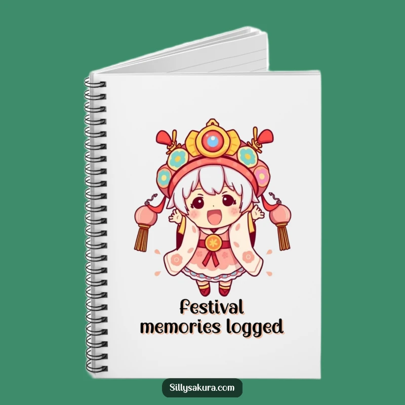 Funny Festival Kawaii Notebook - Character for Festive Notes
