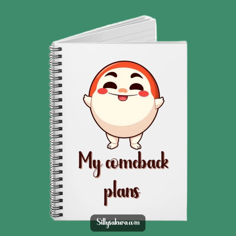 Funny Daruma Doll Notebook: Write Your Goals with Determined Humor