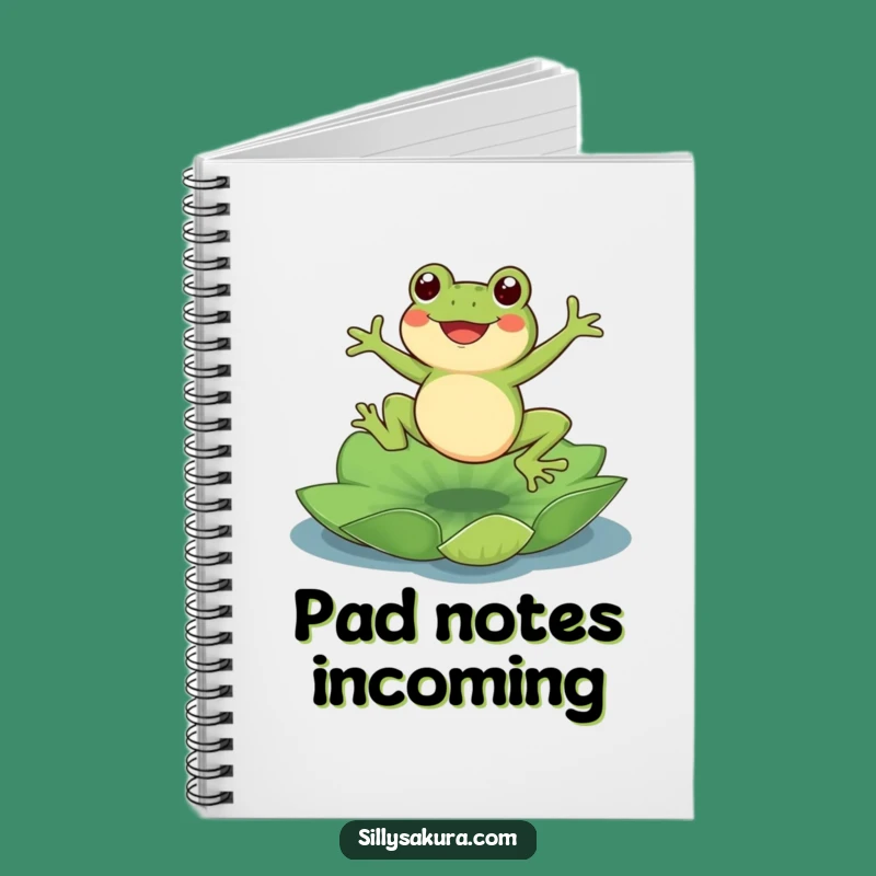 Funny Frog Lotus Notebook: Jot Down Notes with a Joyful Leap