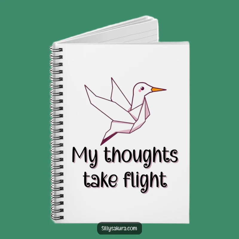 Funny Giggle Crane Notebook: Jot Down Ideas with This Hilarious Origami Bird