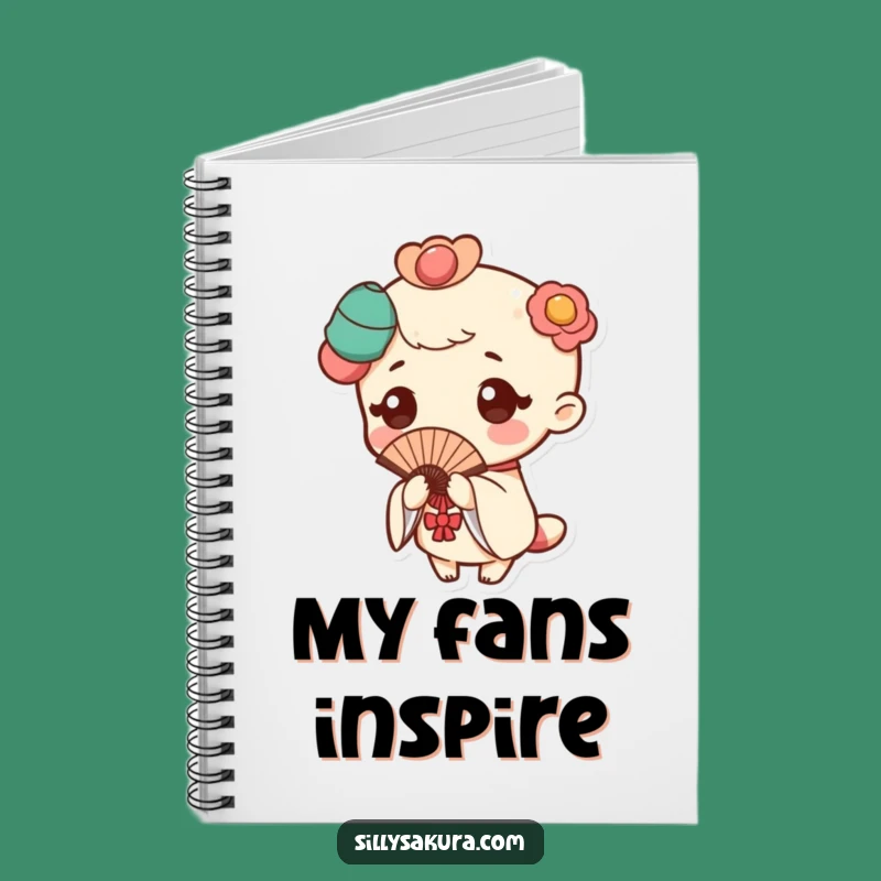 Funny Kawaii Fan Pose Notebook: Elegant Notes & Humorous Thoughts