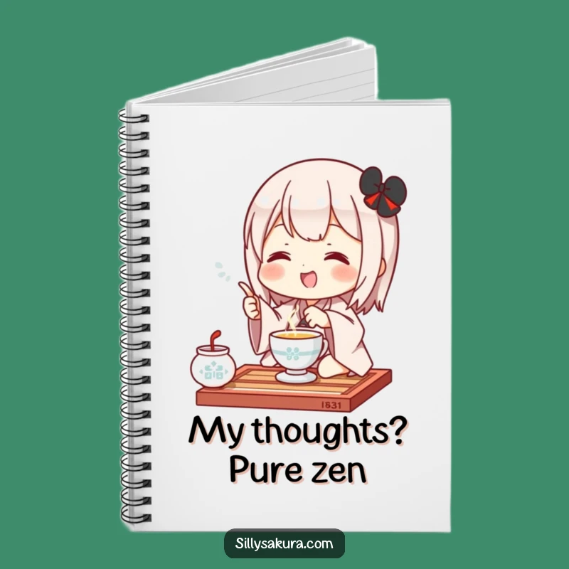 Funny Kawaii Tea Ceremony Notebook: Jot Down Ideas with a Cute Character's Graceful Move