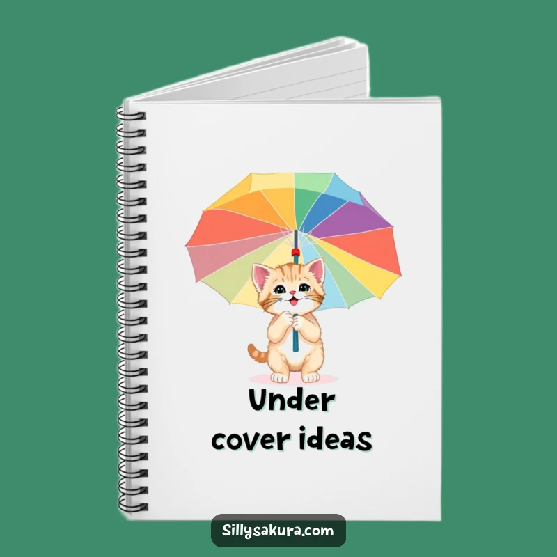 Funny Kitten Umbrella Notebook - Jot Down Adventures!