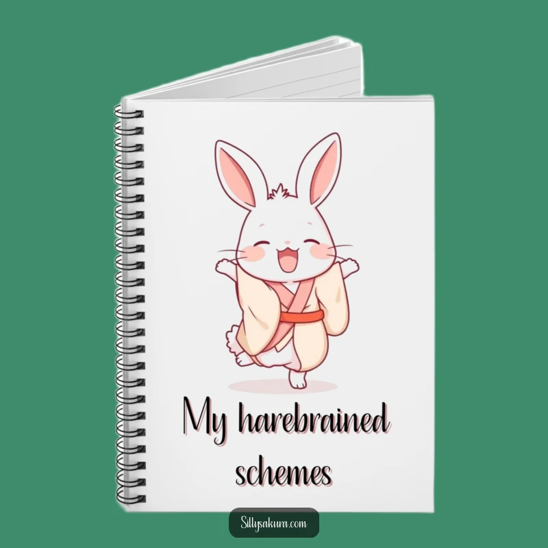 Funny Rabbit Kimono Notebook: Jot Down Ideas with Acrobat Spirit