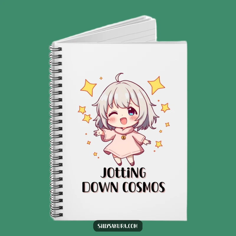 Funny Star Juggling Character Notebook - Jot Down Cosmic Ideas