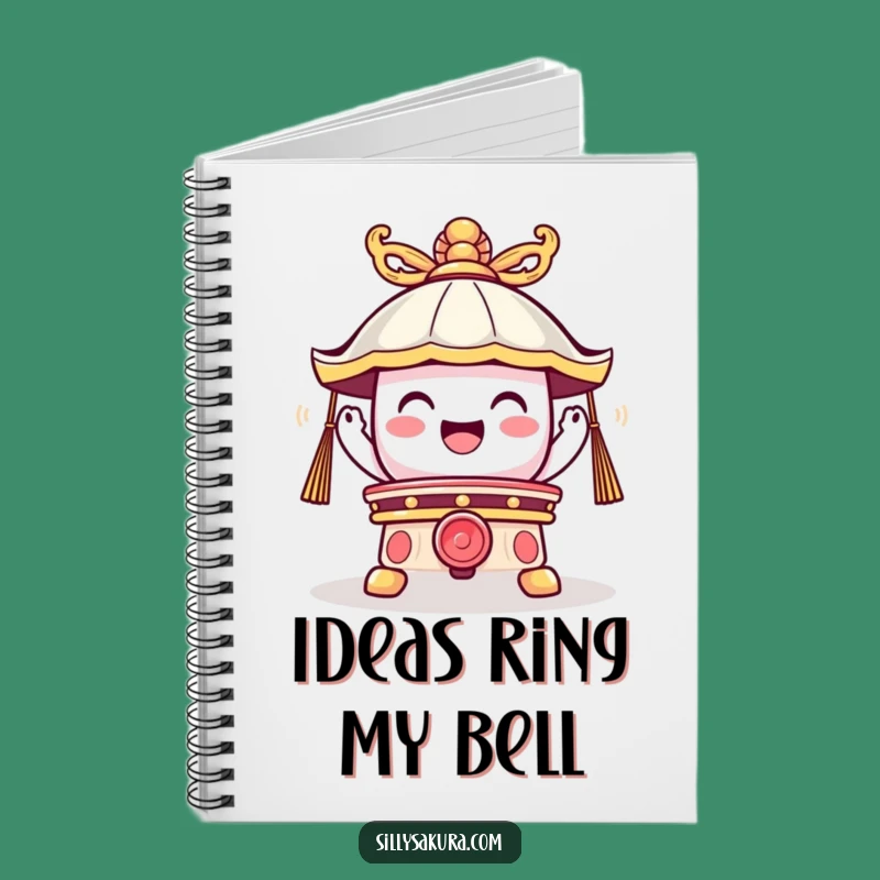 Funny Temple Bell Notebook: Jot Down Joyful Thoughts with This Cute Bell