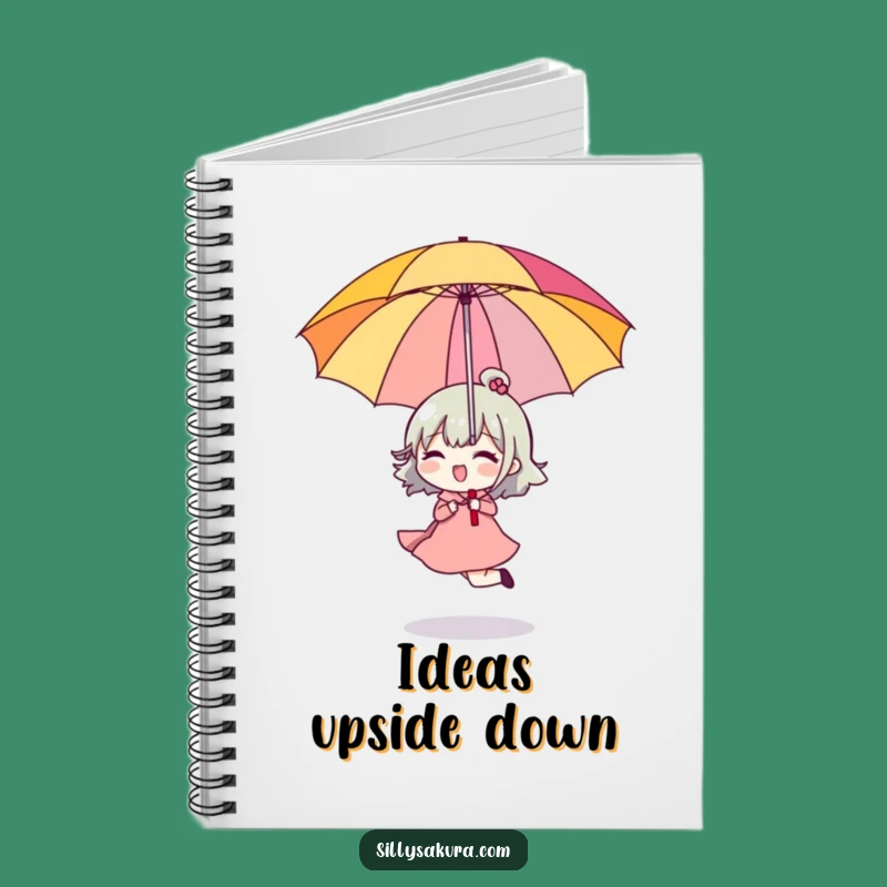 Funny Skipping Character Notebook: Upside Down Umbrella Cover, Hilarious Gift
