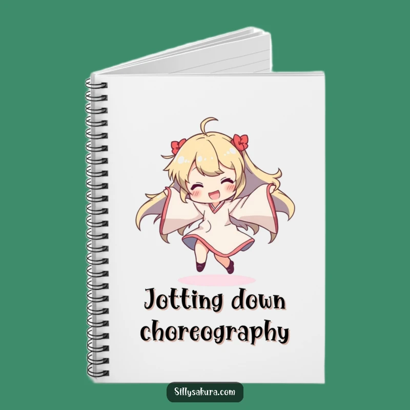 Funny Dancing Character Notebook: Jot Down Ideas with Flowing Sleeve Glee