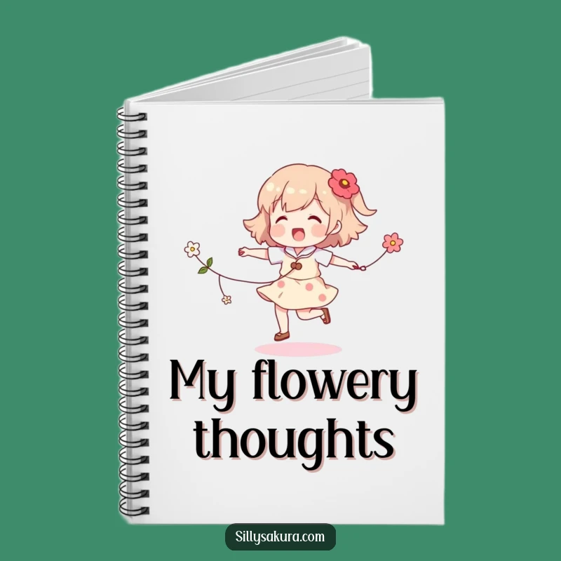 Funny Skipping Character Notebook: Jot Down Ideas with Floral Flair