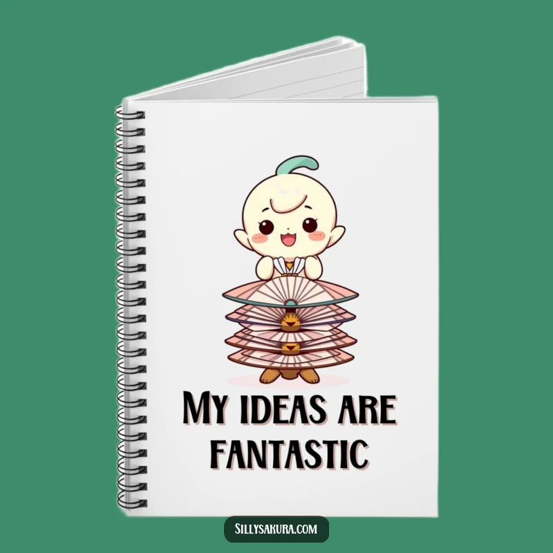 Funny Balancing Fan Character Notebook - Elegant Journal Gift